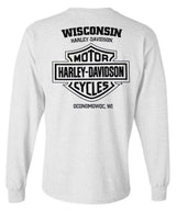 Harley-Davidson® Men's Switch Shield Crew-Neck Long Sleeve Shirt - Ash Gray