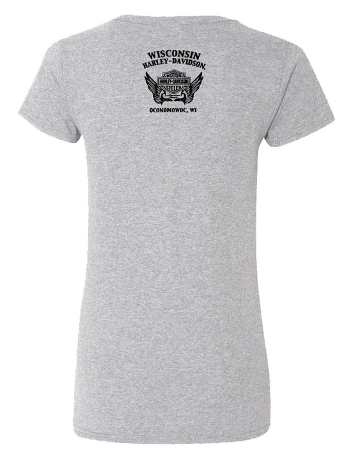 Harley-Davidson® Women's Overpass Round Neck Short Sleeve Tee, Athletic Heather