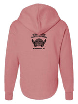 Harley-Davidson® Women's Color Script Curved Hem V-Neck Pullover Hoodie - Rose