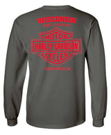Harley-Davidson® Men's Loud & Clear Long Sleeve Crew-Neck Shirt, Charcoal