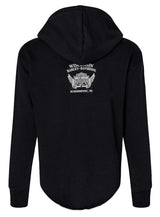 Harley-Davidson Women's Oil Surge Raw-Edge V-Neck Pullover Hoodie, Black