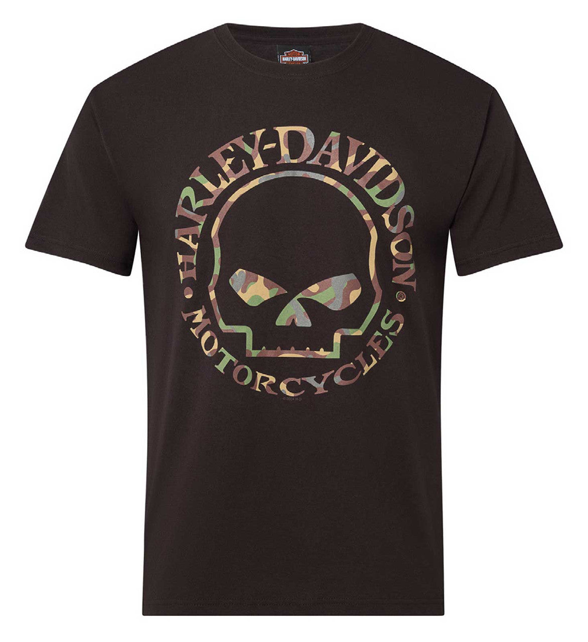 Harley-Davidson® Men's Willie G Skull Camo Short Sleeve Crew-Neck T-Shirt, Black