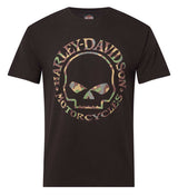 Harley-Davidson® Men's Willie G Skull Camo Short Sleeve Crew-Neck T-Shirt, Black
