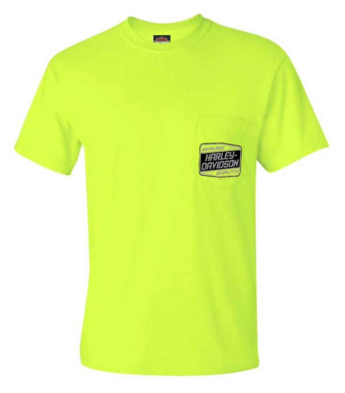 Harley-Davidson® Men's Overload Short Sleeve Chest Pocket T-Shirt, Safety Green