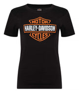 Harley-Davidson® Women's Bar & Shield Logo On Black Short Sleeve Crew-Neck Tee