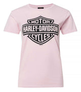 Harley-Davidson® Women's Bar & Shield Logo Short Sleeve Crew-Neck T-Shirt, Pink