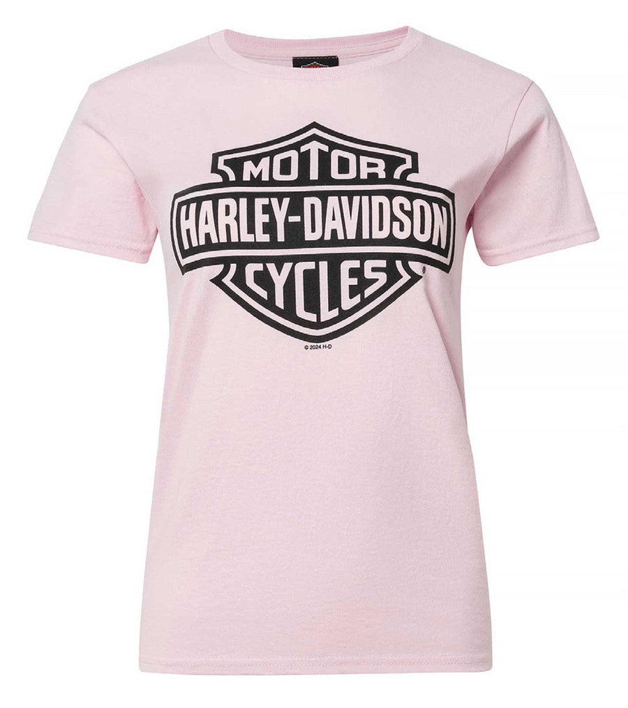 Harley-Davidson® Women's Bar & Shield Logo Short Sleeve Crew-Neck T-Shirt, Pink