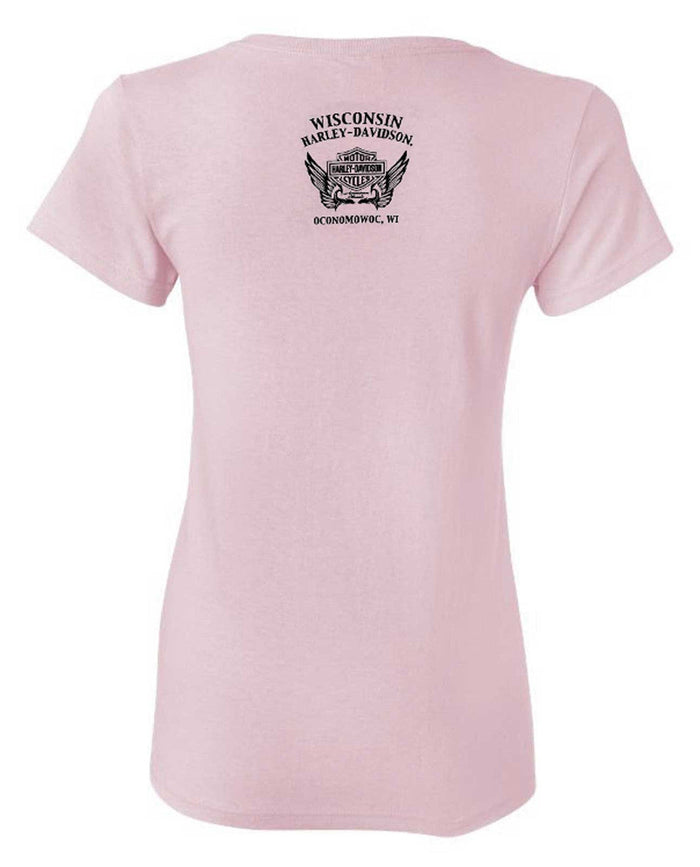 Harley-Davidson® Women's Bar & Shield Logo Short Sleeve Crew-Neck T-Shirt, Pink