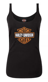Harley-Davidson® Women's Classic Bar & Shield Logo Full-Back Tank Top, Black