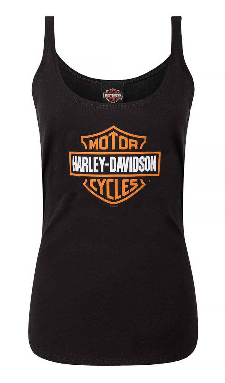 Harley-Davidson® Women's Classic Bar & Shield Logo Full-Back Tank Top, Black