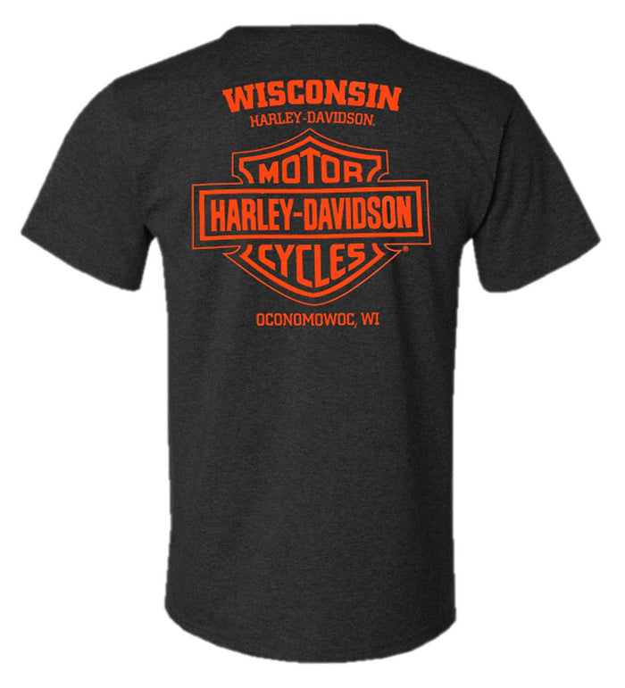 Harley-Davidson® Men's Thrills Poly-Blend Short Sleeve T-Shirt, Vintage Black
