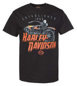 Harley-Davidson® Men's Fateful Crew-Neck Cotton Short Sleeve T-Shirt, Black