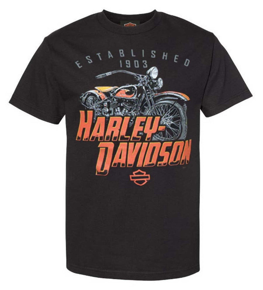 Harley-Davidson® Men's Fateful Crew-Neck Cotton Short Sleeve T-Shirt, Black