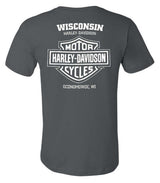 Harley-Davidson® Men's Inspire Crew-Neck Cotton Short Sleeve T-Shirt, Asphalt