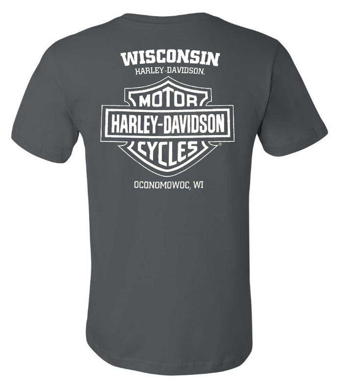 Harley-Davidson® Men's Inspire Crew-Neck Cotton Short Sleeve T-Shirt, Asphalt