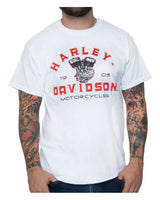 Harley-Davidson® Men's Helium Short Sleeve Cotton Crew-Neck T-Shirt, White