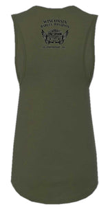 Harley-Davidson® Women's Strict Sleeveless Muscle Tank Top, Military Green