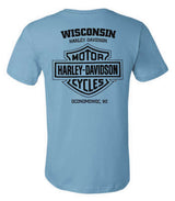 Harley-Davidson® Men's Bike Border Short Sleeve Cotton T-Shirt, Slate Blue