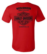 Harley-Davidson® Men's Duke H-D Short Sleeve Cotton T-Shirt, Cardinal Red