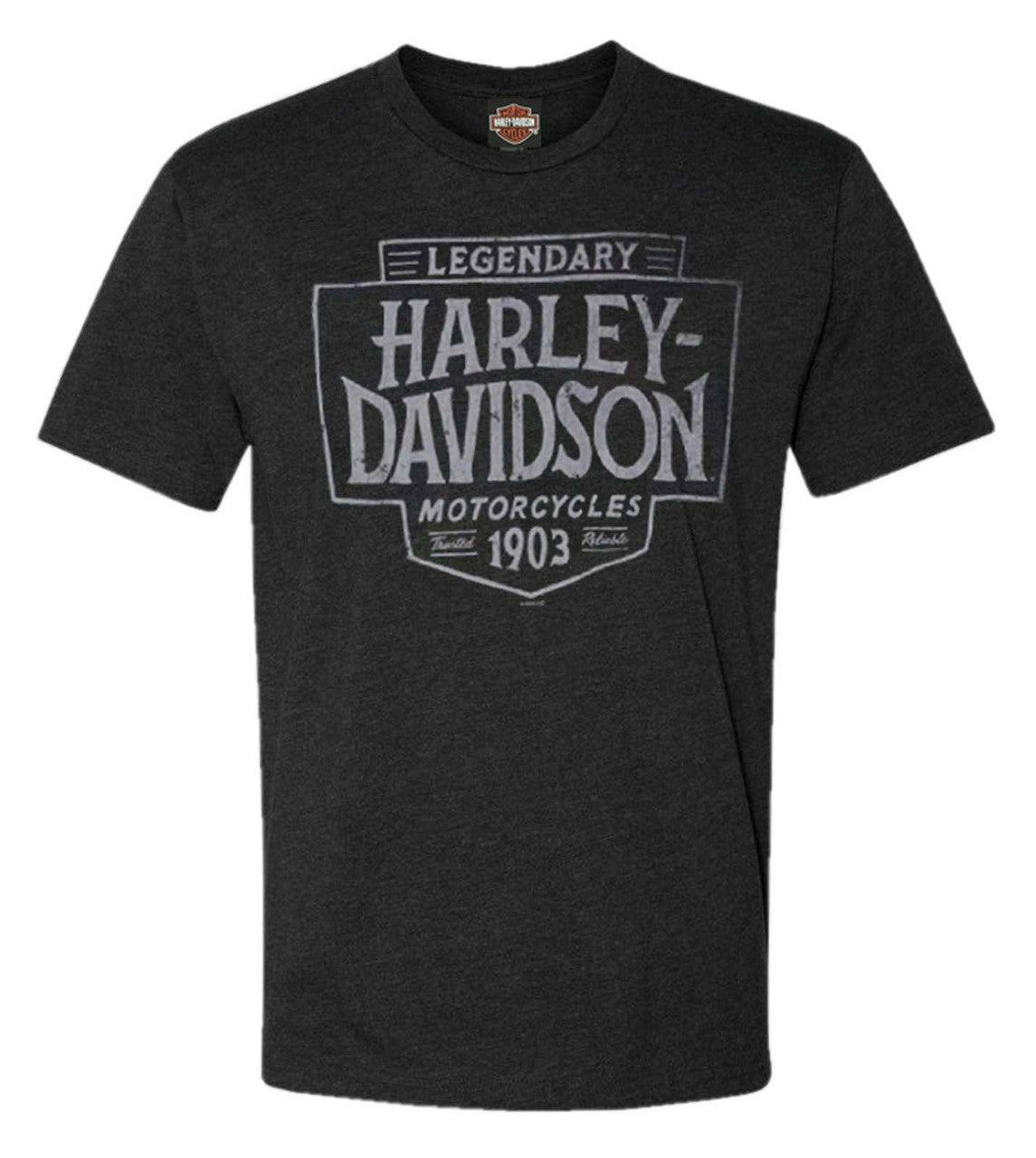 Harley-Davidson® Men's Defense Short Sleeve Crew-Neck T-Shirt, Charcoal Black