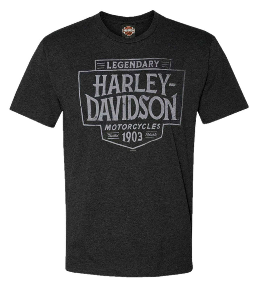 Harley-Davidson® Men's Defense Short Sleeve Crew-Neck T-Shirt, Charcoal Black