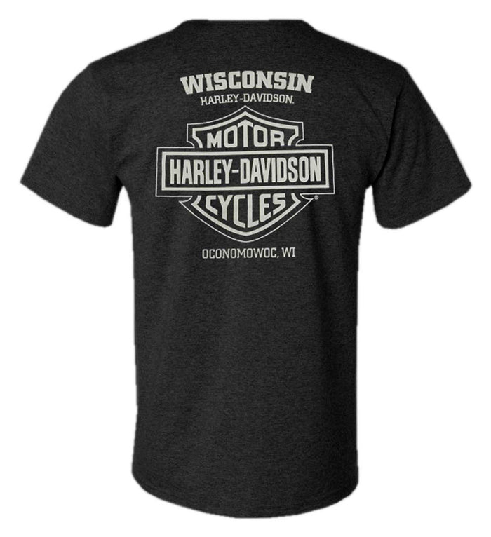 Harley-Davidson® Men's Defense Short Sleeve Crew-Neck T-Shirt, Charcoal Black