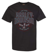 Harley-Davidson® Men's Immortal Label Short Sleeve Cotton T-Shirt, Black