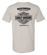 Harley-Davidson Men's Thunder Roll Short Sleeve Crew-neck T-Shirt, Cement Gray