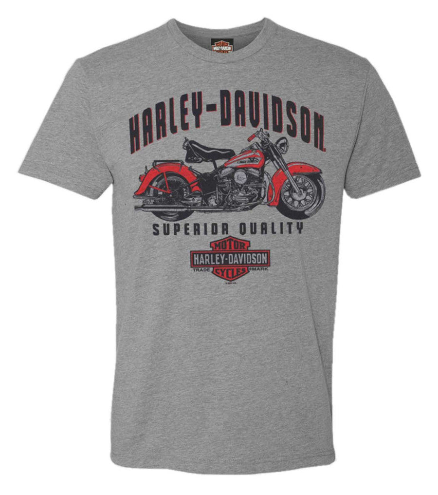 Harley-Davidson® Men's Pure Ride Motorcycle Short Sleeve Tri-Blend T-Shirt, Gray
