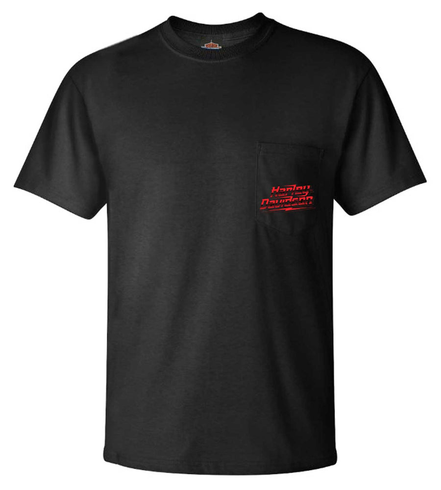 Harley-Davidson® Men's Slant Short Sleeve Chest Pocket Cotton T-Shirt, Black
