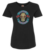 Harley-Davidson® Women's Castle Sugar Crew-Neck Short Sleeve Tee, Black