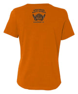 Harley-Davidson® Women's Embellished Gold Fest Crew-Neck Short Sleeve Tee, Orange