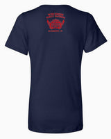 Harley-Davidson® Women's Frenzy Skull Short Sleeve Poly-Blend Tee, Midnight Navy