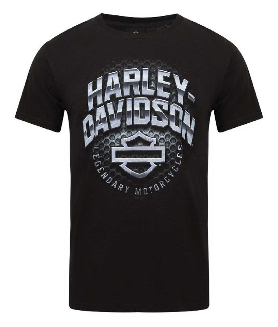Harley-Davidson® Men's Winter Chrome Bar & Shield Crew-Neck T-Shirt, Black
