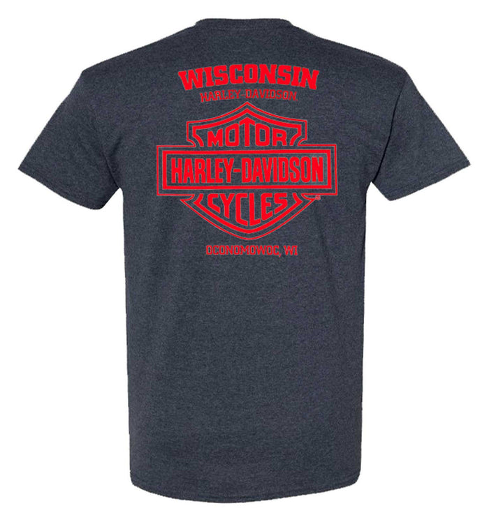 Harley-Davidson Men's Breaker Poly-Blend Short Sleeve T-Shirt, Midnight Navy
