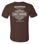 Harley-Davidson® Men's Jaunt Skull Cotton Short Sleeve Crew-Neck T-Shirt, Brown