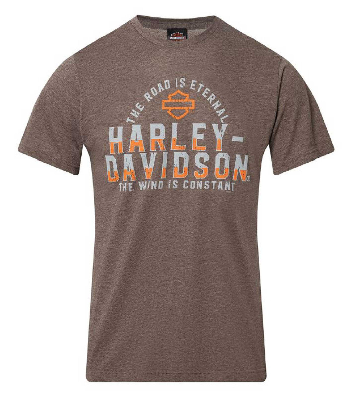 Harley-Davidson® Men's Eternal Poly-Blend Short Sleeve T-Shirt, Heather Brown
