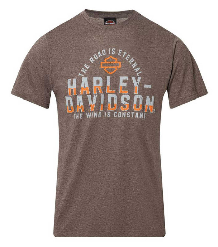 Harley-Davidson® Men's Eternal Poly-Blend Short Sleeve T-Shirt, Heather Brown