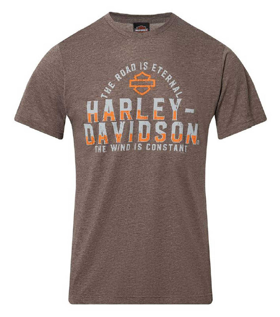 Harley-Davidson® Men's Eternal Poly-Blend Short Sleeve T-Shirt, Heather Brown
