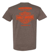 Harley-Davidson® Men's Eternal Poly-Blend Short Sleeve T-Shirt, Heather Brown