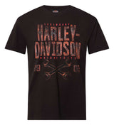 Harley-Davidson® Men's Rusted H-D Short Sleeve Cotton T-Shirt, Black