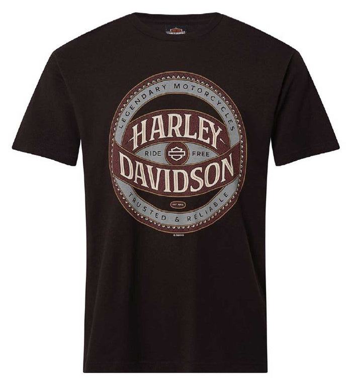 Harley-Davidson® Men's Global Short Sleeve Cotton Crew-Neck T-Shirt, Black