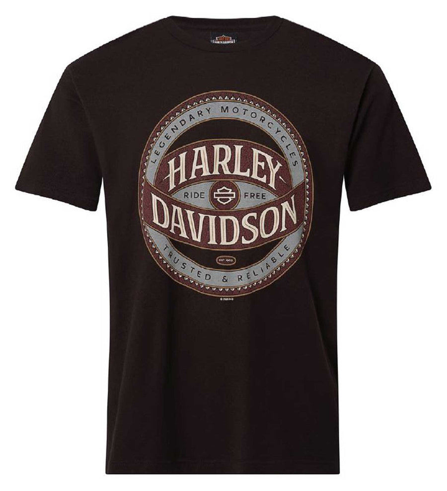 Harley-Davidson® Men's Global Short Sleeve Cotton Crew-Neck T-Shirt, Black