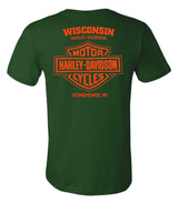 Harley-Davidson Men's Treasures Short Sleeve Cotton Chest Pocket T-Shirt, Green
