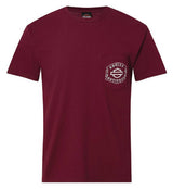 Harley-Davidson® Men's Captain Short Sleeve Chest Pocket Cotton T-Shirt, Maroon