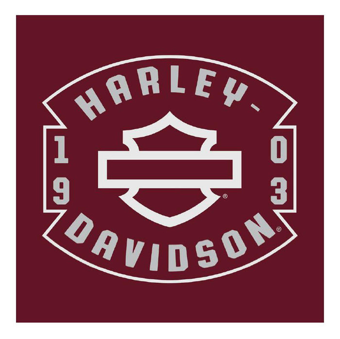 Harley-Davidson® Men's Captain Short Sleeve Chest Pocket Cotton T-Shirt, Maroon