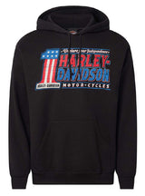 Harley-Davidson® Men's Oath #1 RWB Pullover Fleece Hoodie, Solid Black