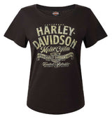 Harley-Davidson® Women's Stronghold Short Sleeve Poly-Blend Tee, Black