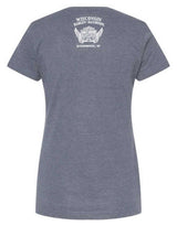 Harley-Davidson® Womens Retro Eagle Embellished Short Sleeve Poly-Blend Tee, Navy