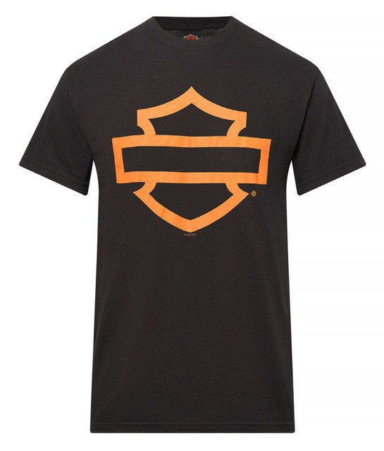 Harley-Davidson® Men's Open Bar & Shield On Black Short Sleeve Crew-Neck T-Shirt
